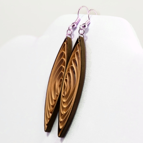 Long Tapered Quilled Earrings Butterum